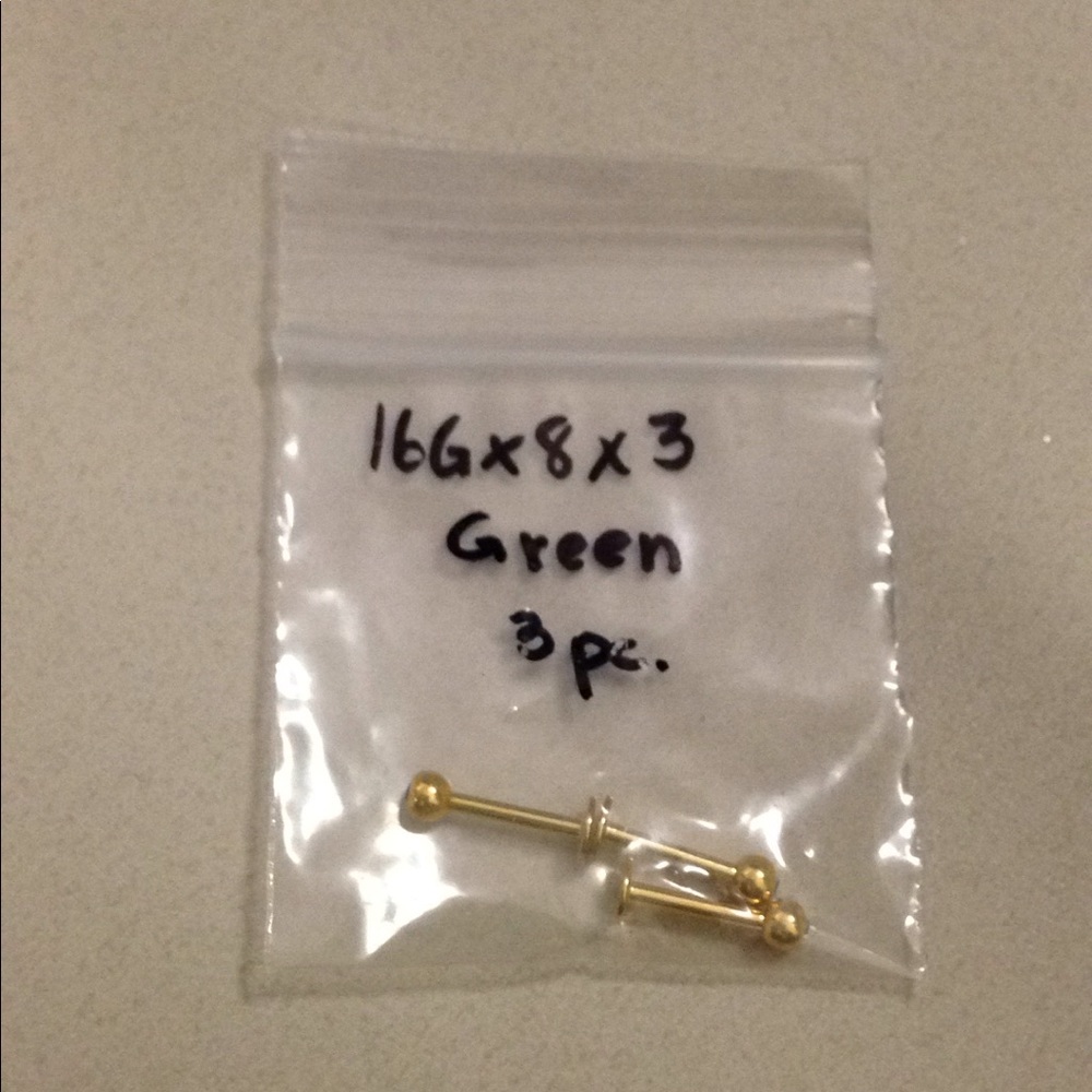 Cartilage earring, 3 piece, new and unworn